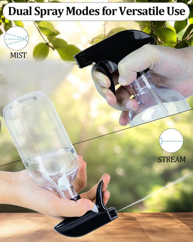2 Pack 16oz Spray Bottles with Adjustable Spray Nozzles for Cleaning