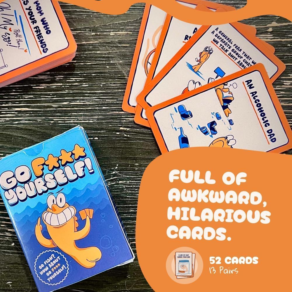 Go F Yourself! Grown Up Go Fish Card Game, Funny Gag Gift Card Deck