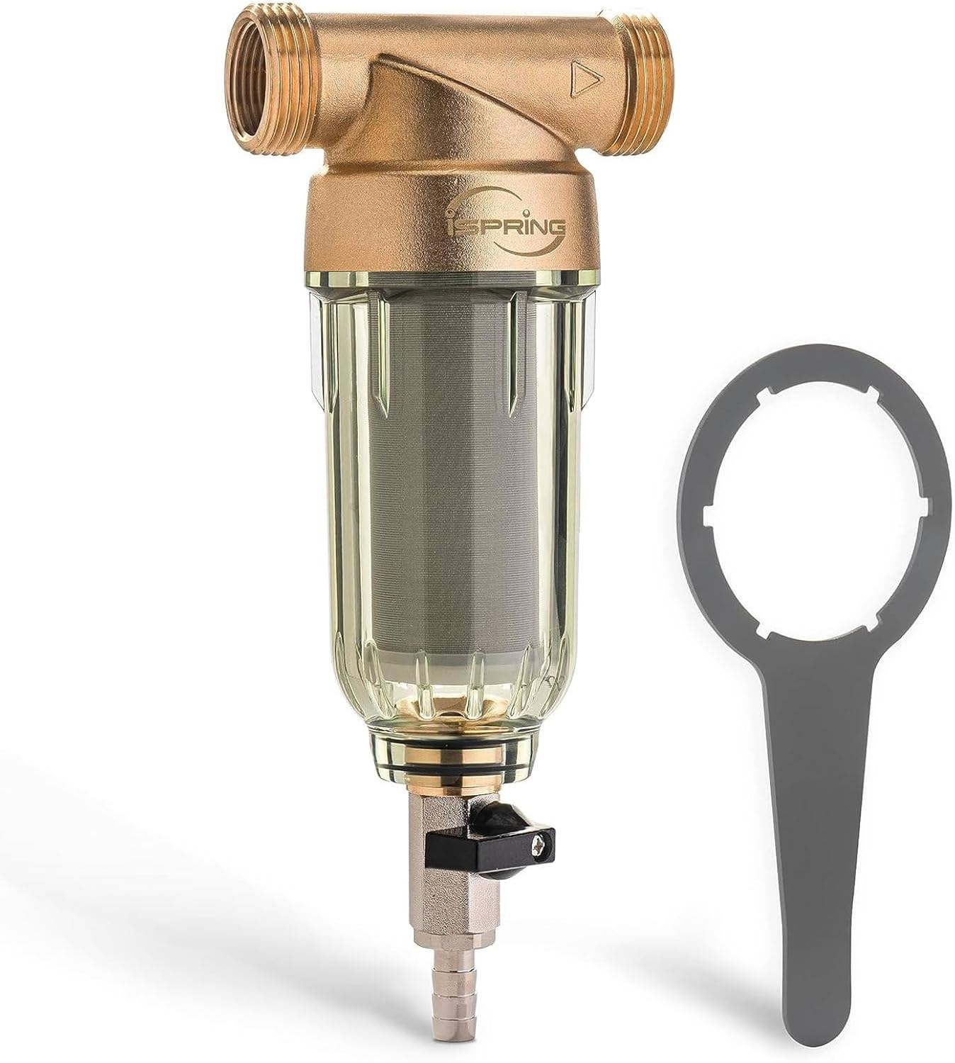iSpring WSP-100 Whole House Spin Down Sediment Filter, 100 Micron