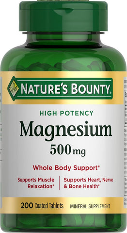 Nature's Bounty Magnesium 500 mg Tablets (Pack of 1)