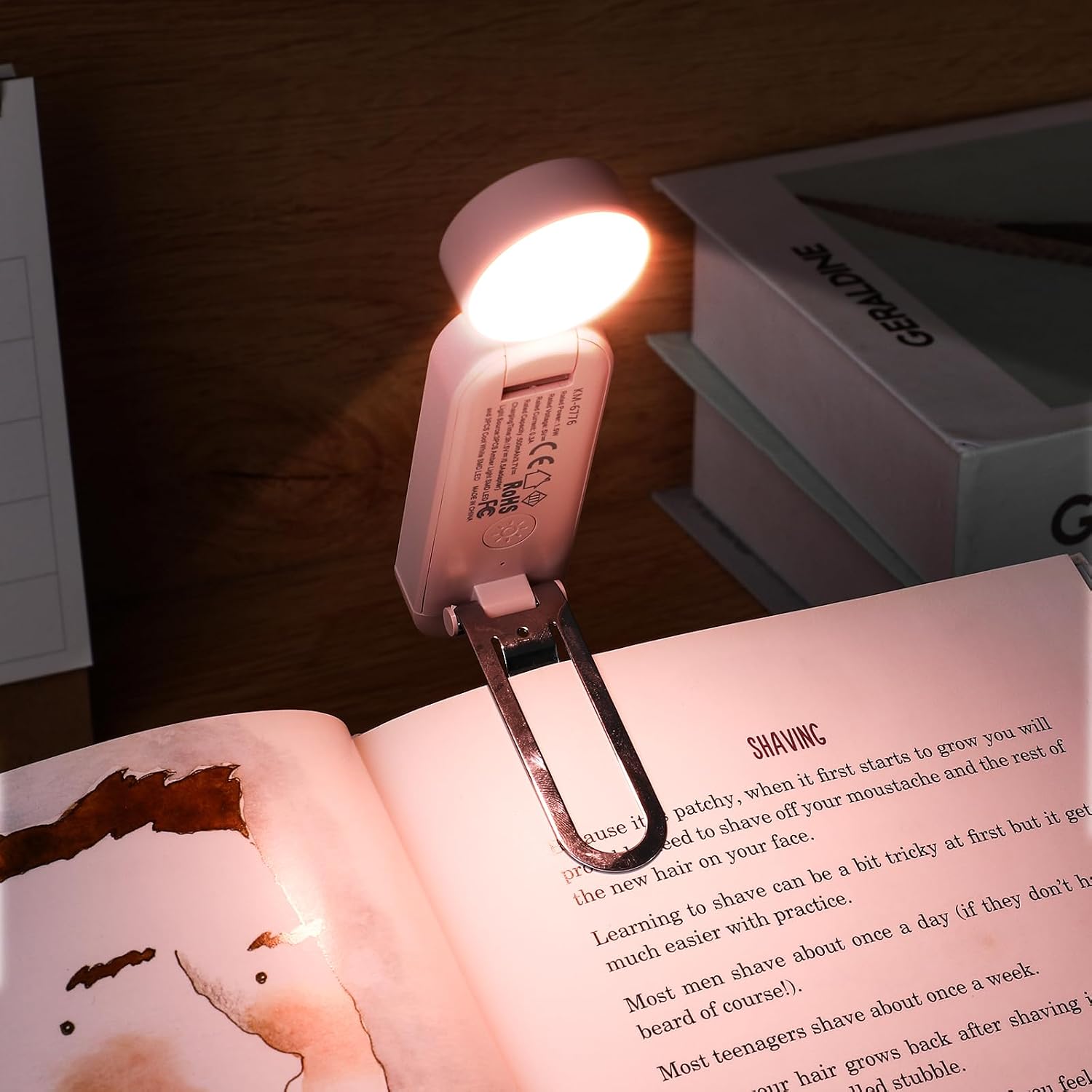 VAVOFO USB Rechargeable Book Light, Bookmark Clip on LED Reading Light