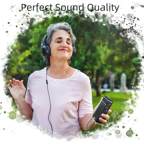 PRUNUS J-166 Portable Radio AM FM, Battery Operated Radio