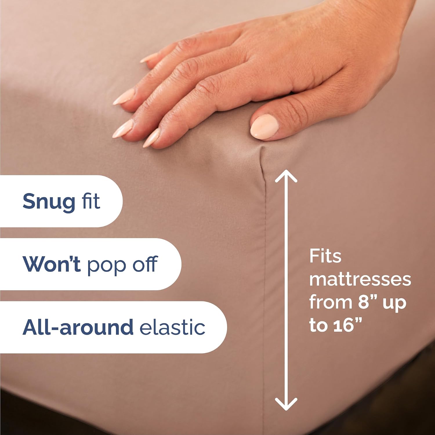 Queen Size 4 Piece Sheet Set - Comfy Breathable & Cooling Sheets - Mauve