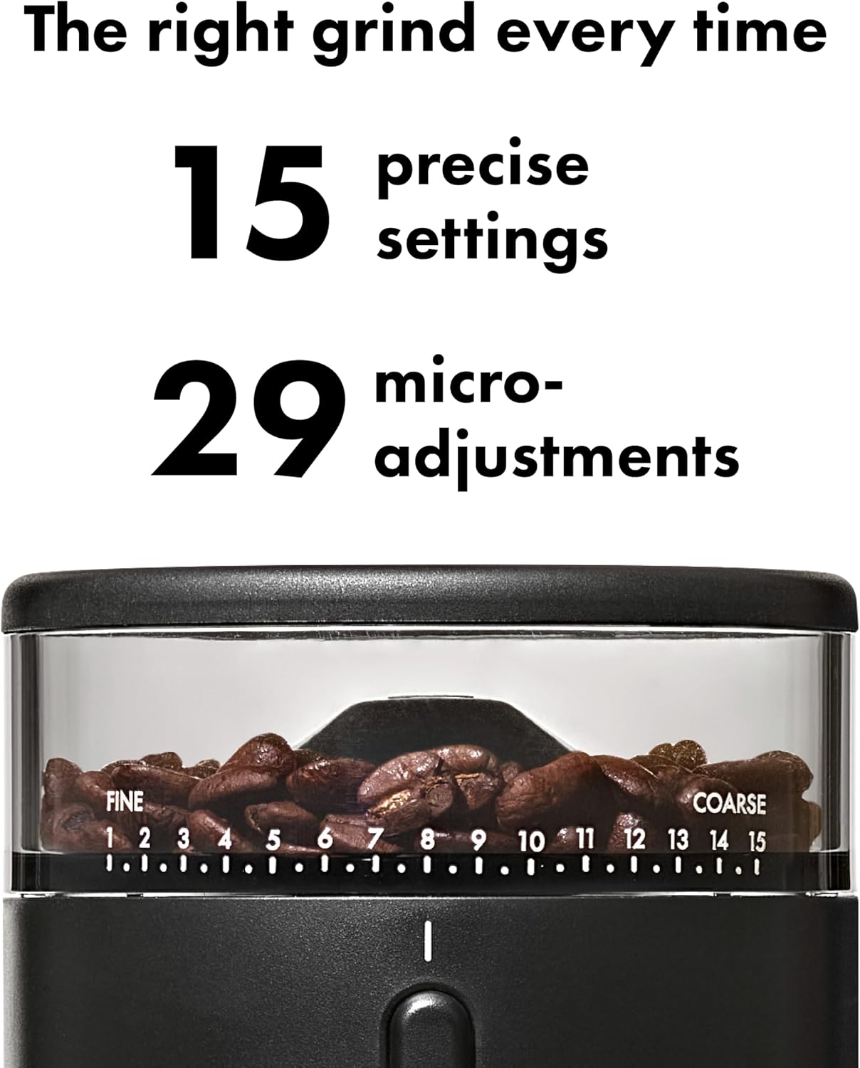 OXO Brew Compact Conical Burr Electric Coffee Bean Grinder - 50g Capacity
