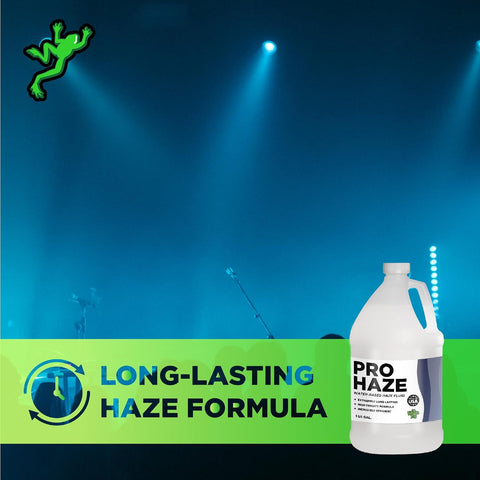 Froggy's Fog Pro Haze High-Performance Haze Fluid for Hurricane Haze 2 and Other Haze Machines, Water-Based Hazer Fluid, 1 Gallon