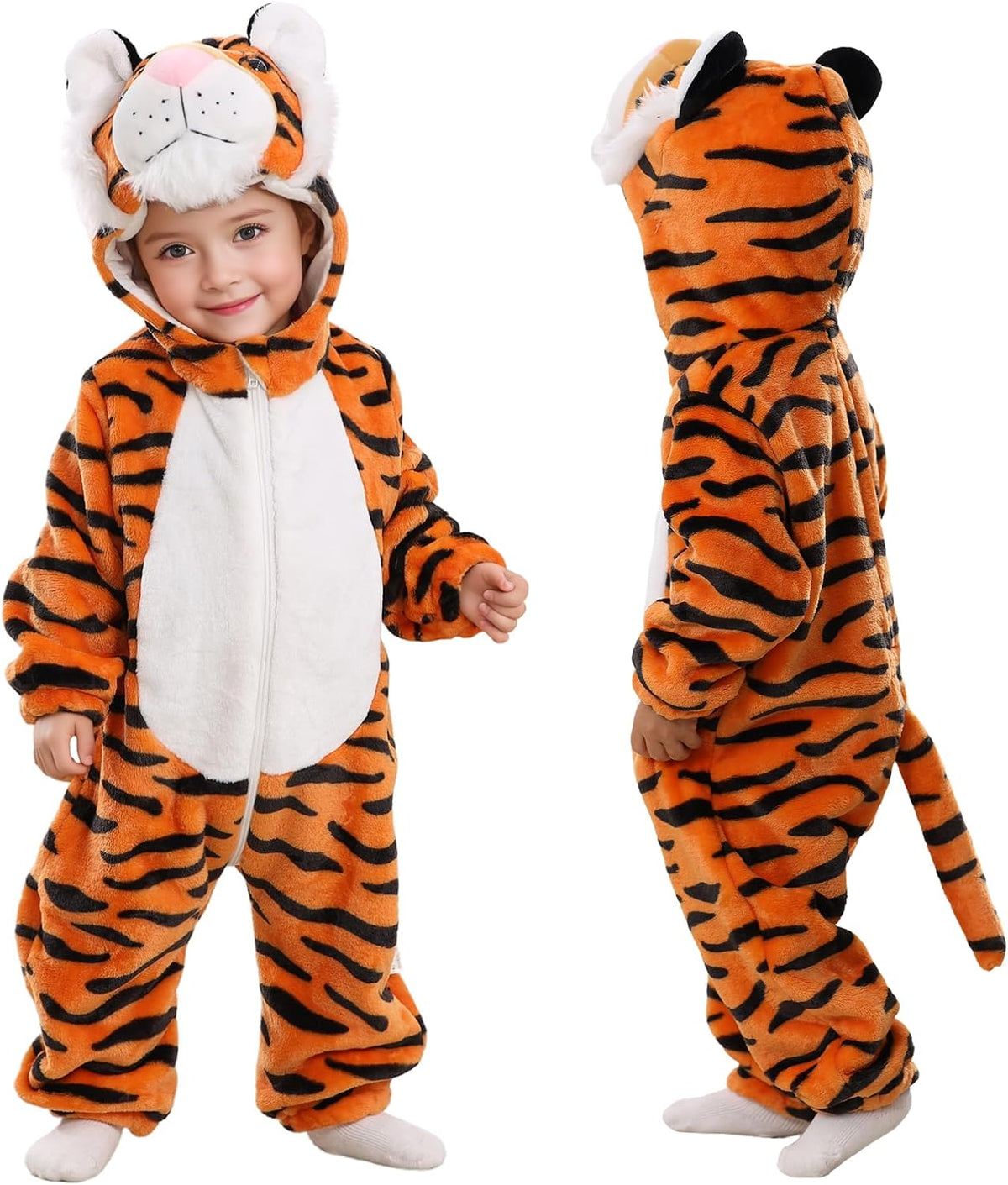 TONWHAR Infants Toddlers Halloween Cosplay Clothes Kids' Tiger Costume Outfit