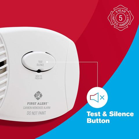 First Alert CO400 Carbon Monoxide (CO) Detector, Battery Operated Alarm, 2-Pack