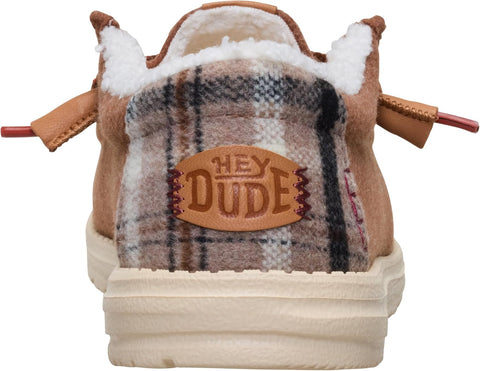 HEYDUDE Men’s Wally Cozy Plaid Downtown | Sherpa Lined Slip-On Loafers for Men, Lightweight & Comfortable