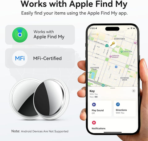 Air Tracker Tag-2 Pack, Smart Item Tags [Apple MFi Certified]