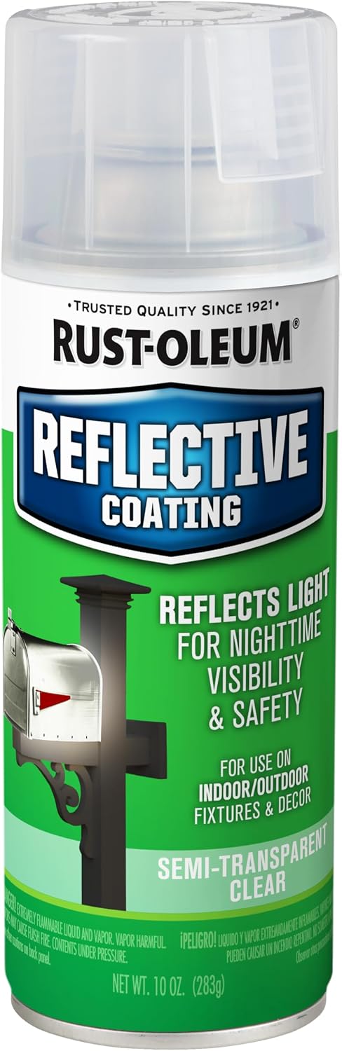 Rust-Oleum 214944 Specialty Reflective Spray, Semi Transparent Clear Finish,10oz - Pack of 2