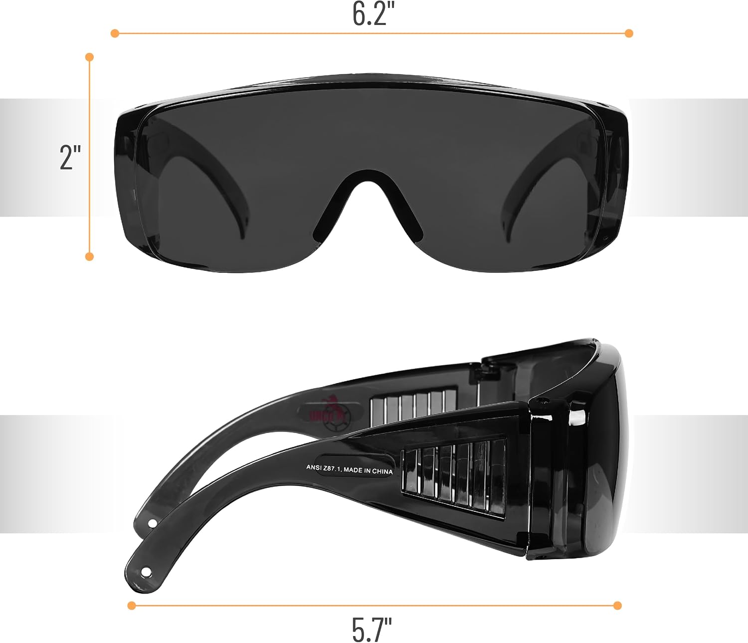 UNCO- Safety Goggles Over Glasses, Protective Goggles, Anti Fog, Work, Safety Glasses Over