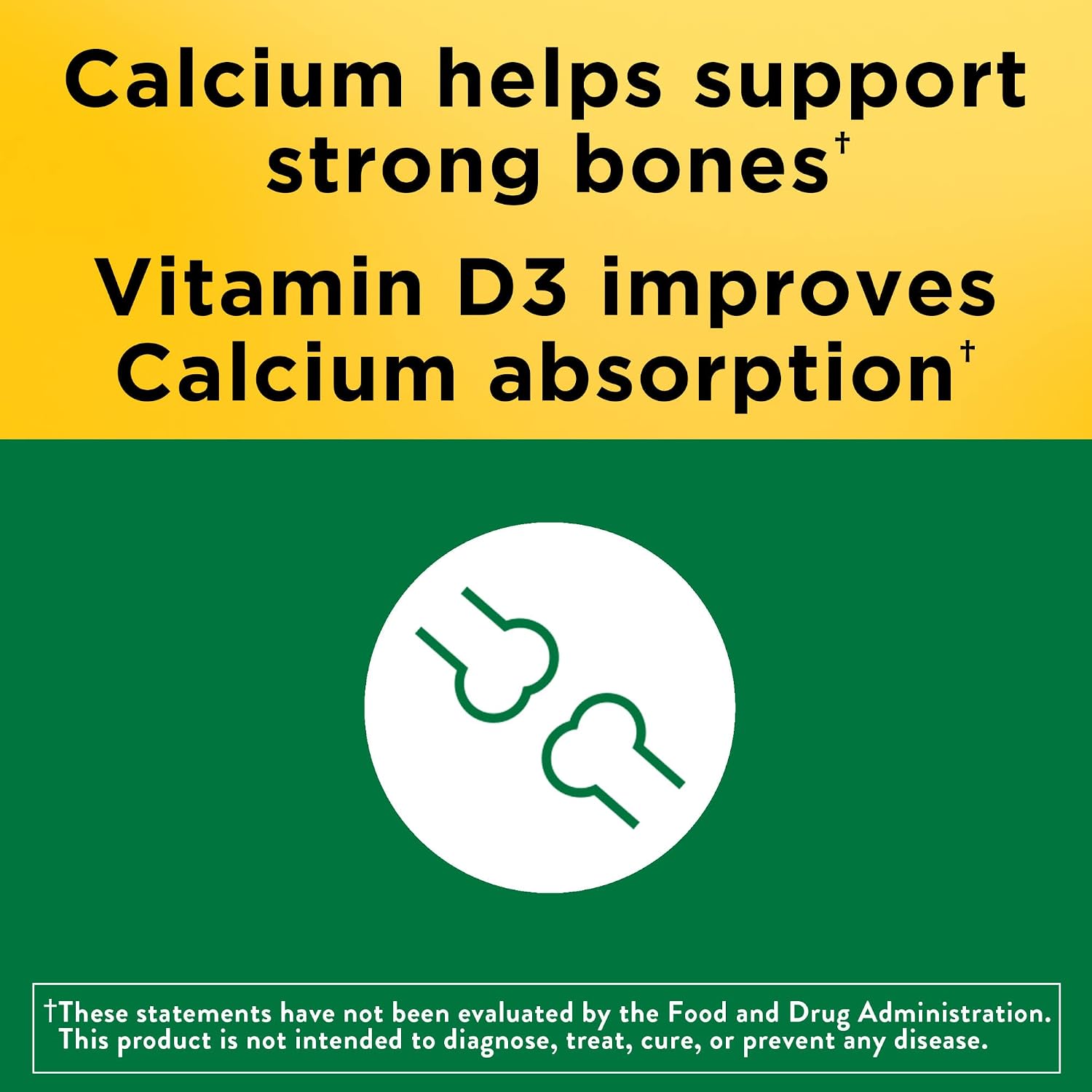 Nature Made Calcium 600 mg with Vitamin D3 for Bone Support, 220 Tablets