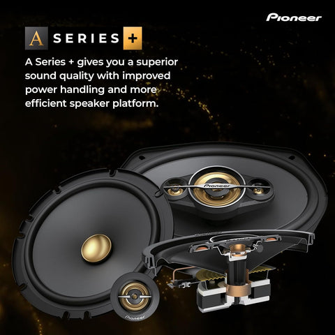Pioneer A-Series Plus TS-A1681F 6.5" 4-Way Coaxial Car Speakers 350W Max
