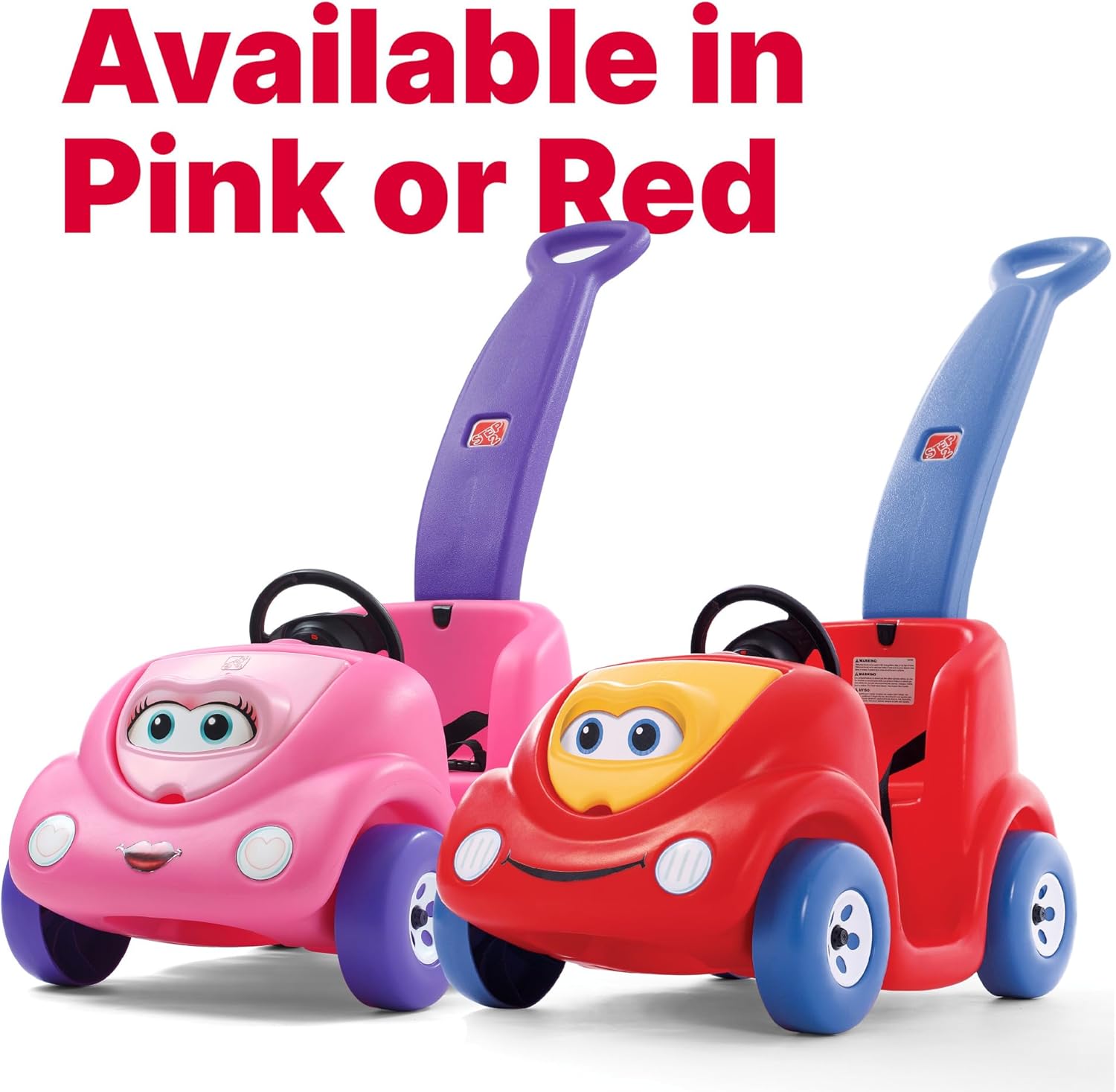 Step2 Push Around Buggy Kids Push Car, Toddler Ride-On Toy with Seat Belt and Horn, Red, Ages 18 Months+