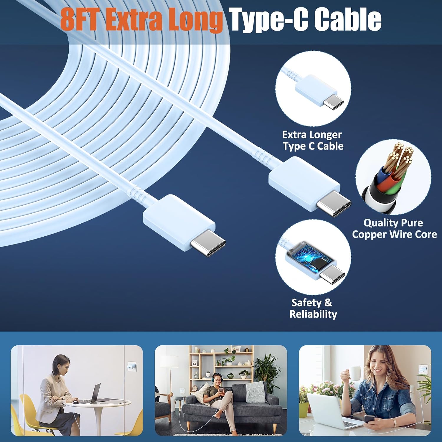 iPhone 16 15 17 Pro Max Charger 30W Type C Chargers USB C Fast Charger Block iPhone 16 Chargers Fast Charging with 8FT C Charging Cable for iPhone 17/17 Pro Max/16/16 Pro Max/15/15 Pro/iPad/Samsung