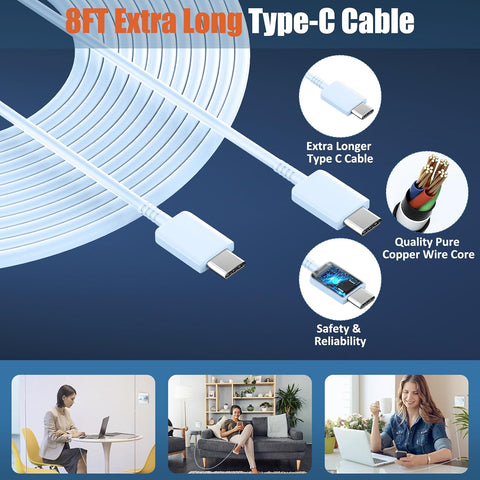 iPhone 16 15 17 Pro Max Charger 30W Type C Chargers USB C Fast Charger Block iPhone 16 Chargers Fast Charging with 8FT C Charging Cable for iPhone 17/17 Pro Max/16/16 Pro Max/15/15 Pro/iPad/Samsung