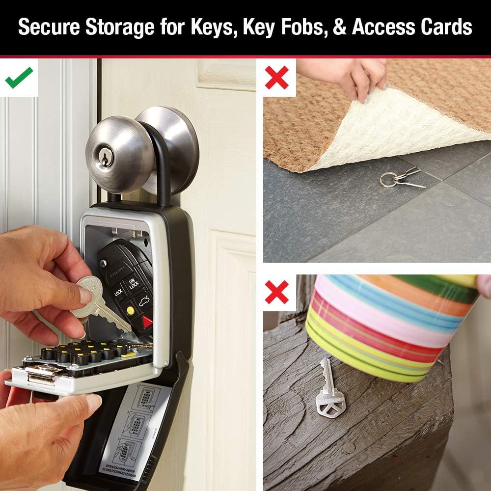 Master Lock Push Button Key Lock Box, Indoor Outdoor 5 Keys 2-Pack 5422EC2