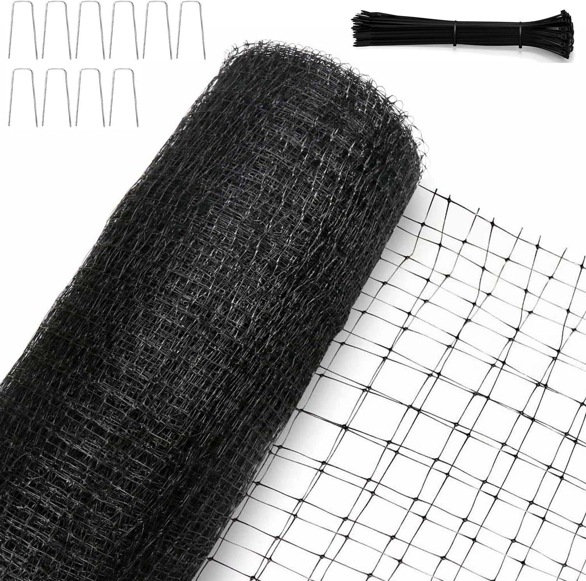 KLEWEE Bird Netting, 7.5x25 FT Heavy Plastic Duty Garden Netting Deer Fence