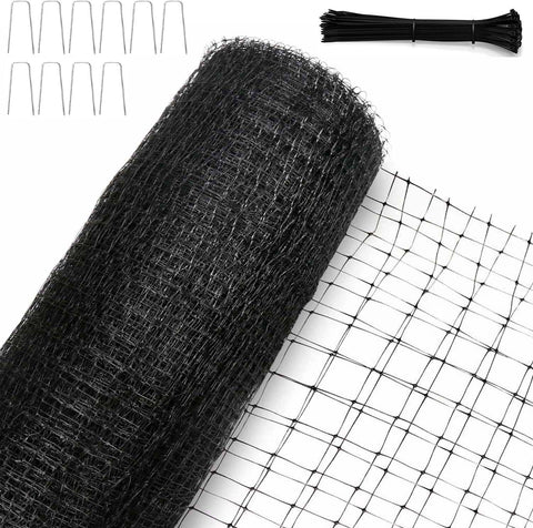 KLEWEE Bird Netting, 7.5x25 FT Heavy Plastic Duty Garden Netting Deer Fence