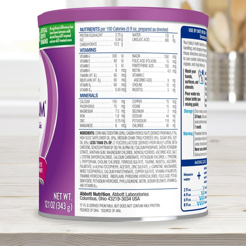 Similac Alimentum With 2'-FL HMO Hypoallergenic Infant Formula, for Food Allergies and Colic Due to Protein Sensitivity, Baby Formula Powder, 12.1-oz Can, Pack of 6