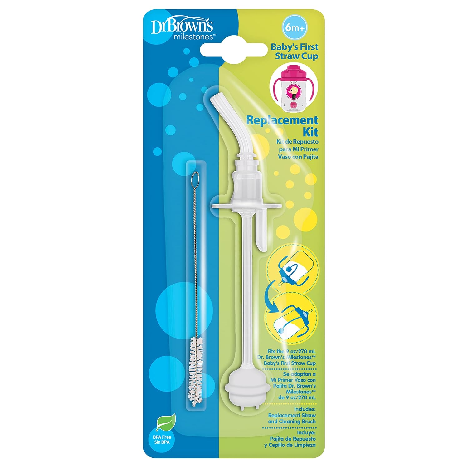 Dr. Brown's Baby's First Straw Cup Straw Replacement Kit