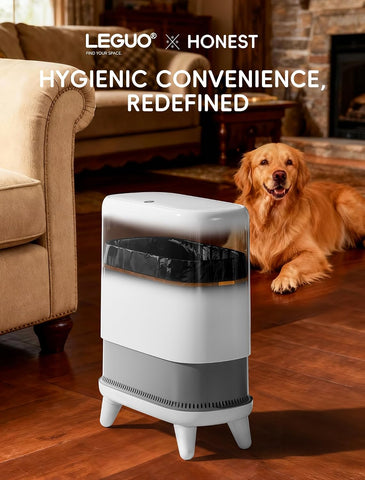 Dog Proof Small Bathroom Trash Can with Lid, Slim Press Top Garbage Can, Narrow White Plastic Waste Basket, for Bathroom Bedroom Office Raised Legs 4.8 Gal with 5 Roll 75 Trash Bags