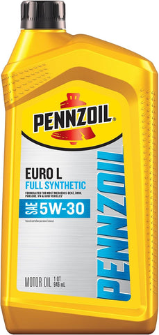 Pennzoil Platinum Euro L Full Synthetic 5W-30 Motor Oil, 1 Quart