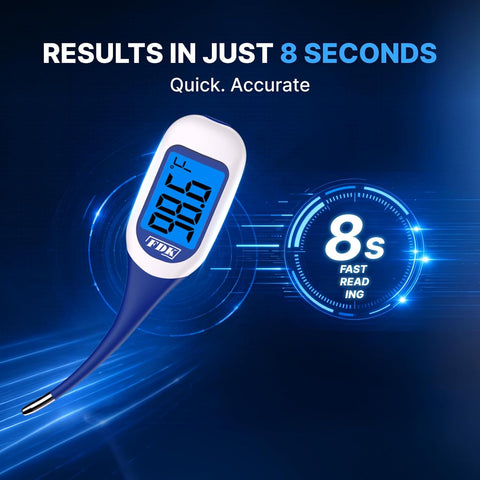 FDK 8-Second Large Digital Thermometer for Adults Fever Case