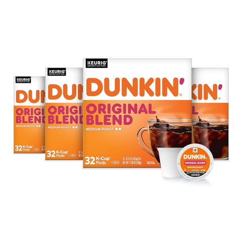Dunkin’ Original Blend Medium Roast Coffee, Keurig K-Cup Pods, 128 Count