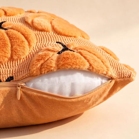 Fall Pillow Covers Pumpkin Fall Decor 18x18 Set of 2 Orange