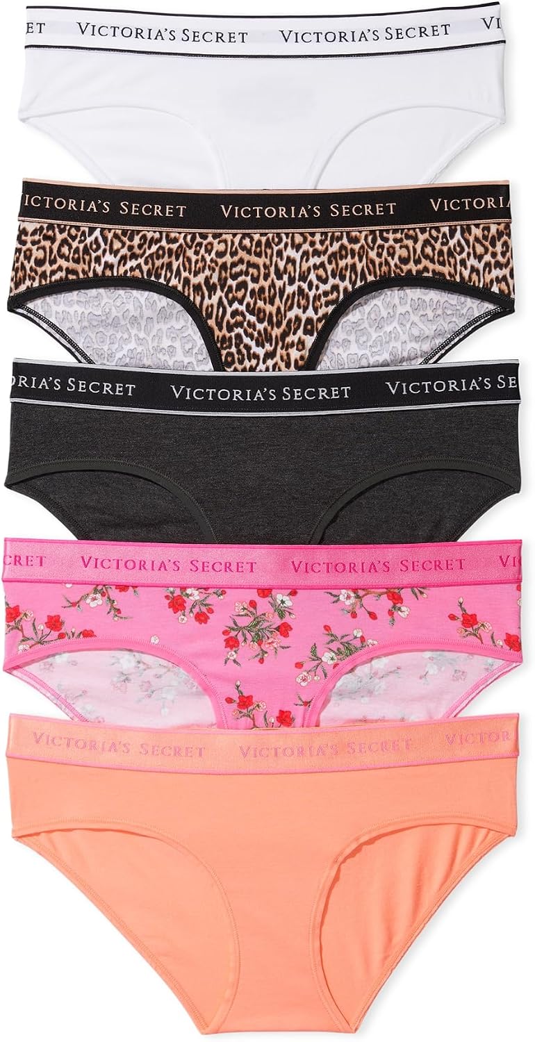 Victoria's Secret Women's Logo Cotton Hiphugger Panties, Underwear Pack