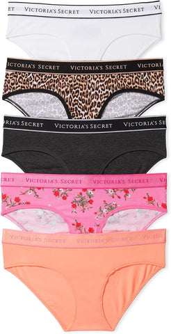 Victoria's Secret Women's Logo Cotton Hiphugger Panties, Underwear Pack