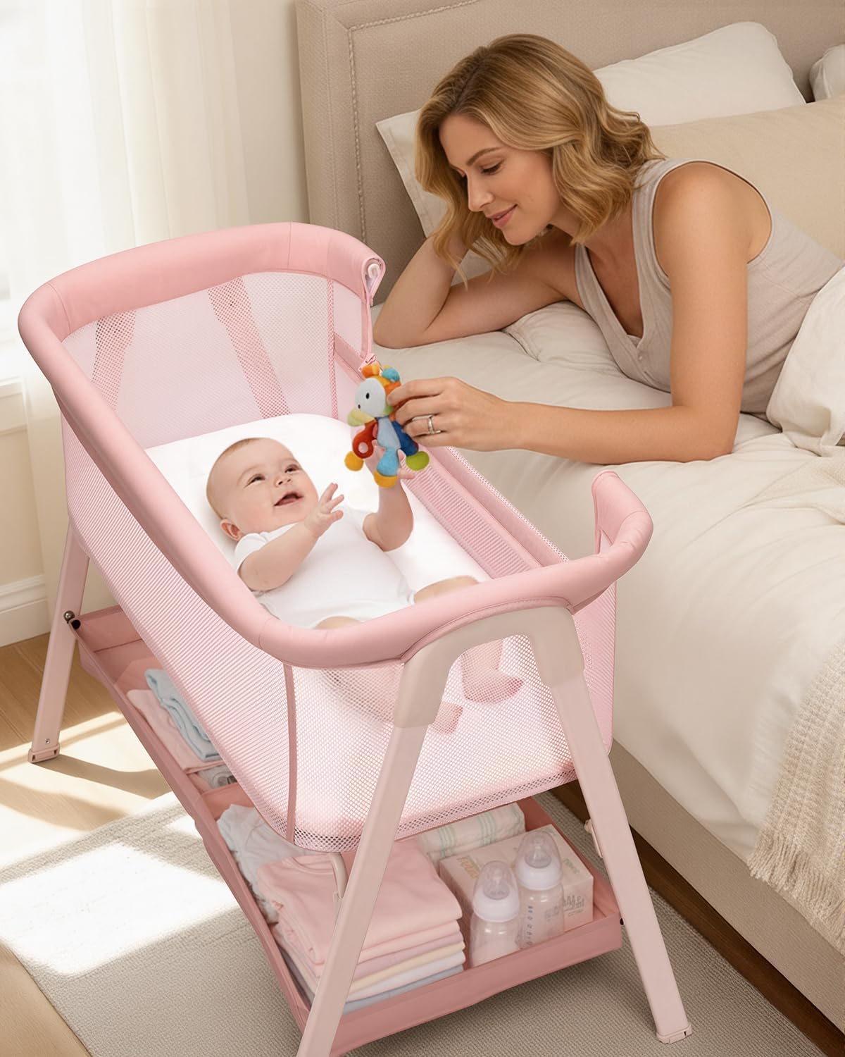 Baby Bassinet, Bedside Bassinet for Baby