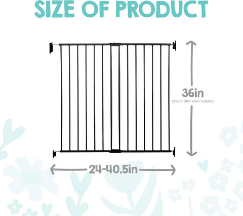 Regalo Safety 36" Extra Tall Baby Gate for Top of Stairs & Dooways