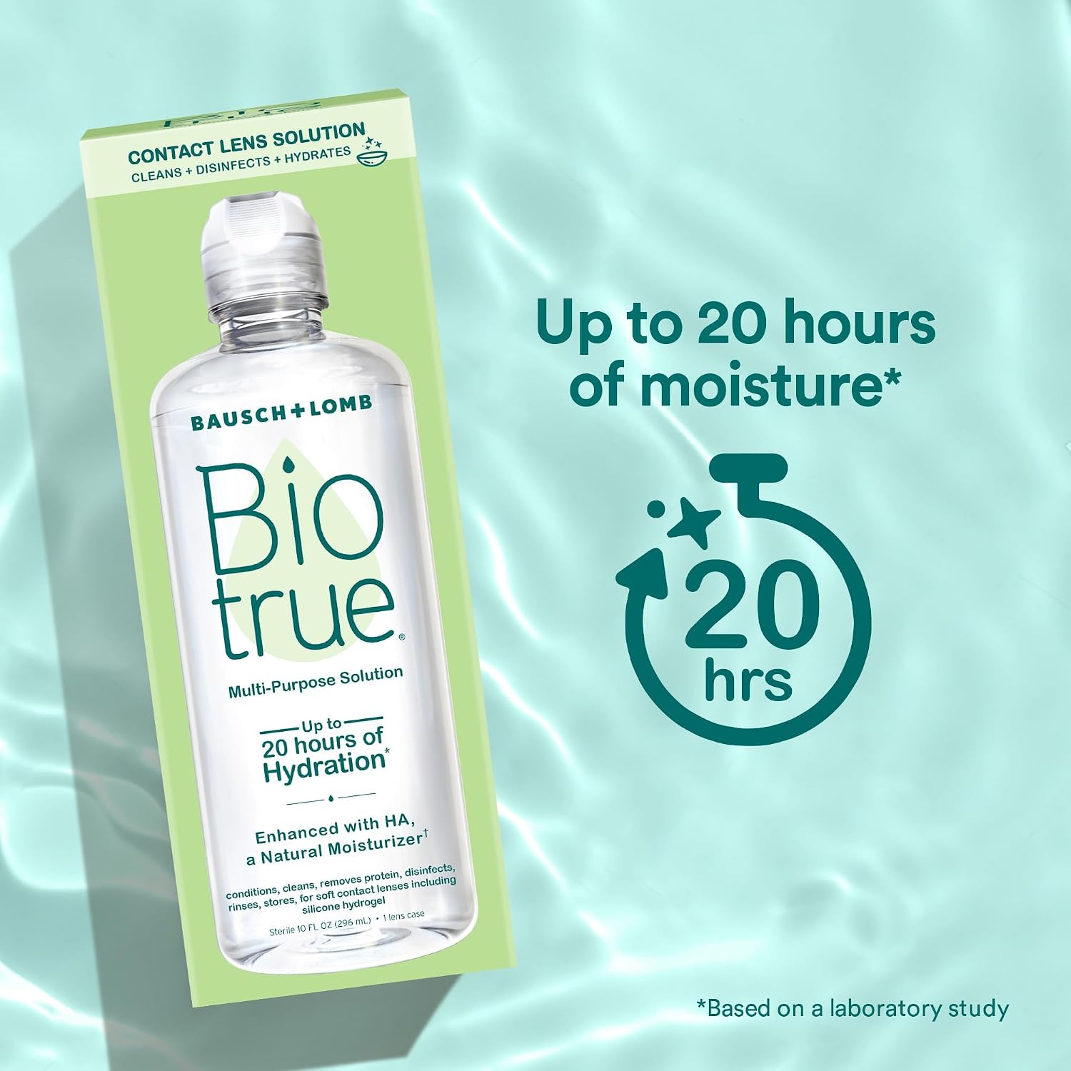 Biotrue Multi-Purpose Contact Lens Solution with Case, 10 Fl oz 2-Pack