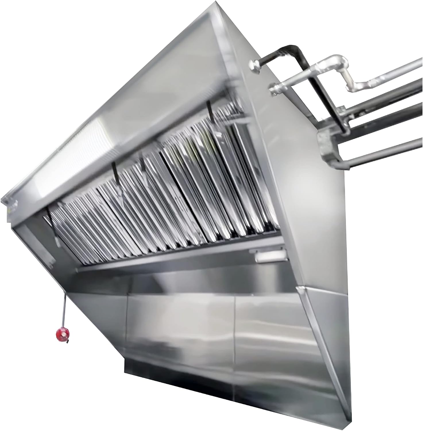 9' Integrated Exhaust Hood & Fan System with Ansul Fire Suppression | Patent Pending Low Box Vent Hood with Exhaust Fan Louver for Food Concession Trailer | Food Truck Equipment Made in USA