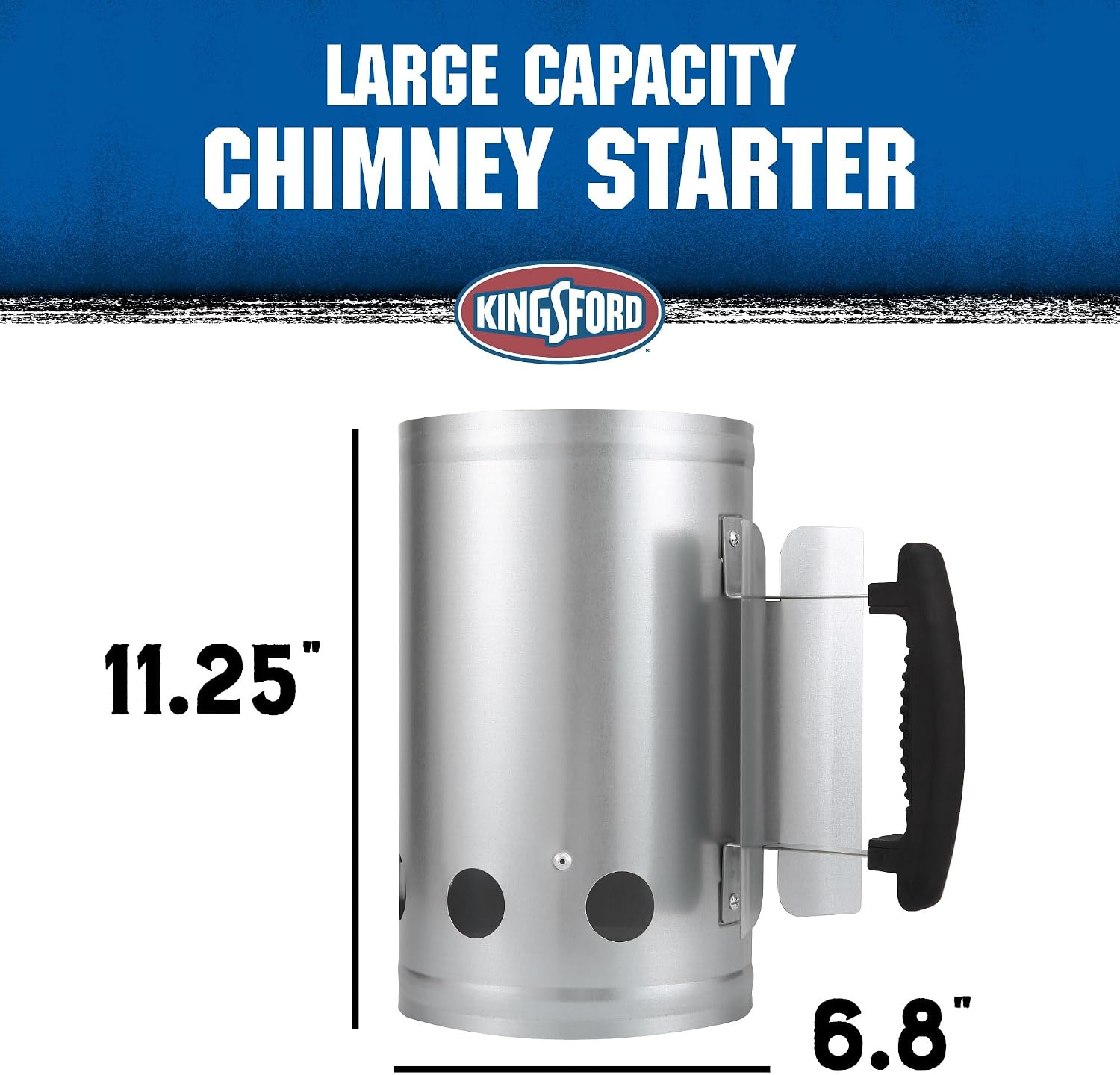 Kingsford Heavy Duty Charcoal Chimney Starter, Large Capacity