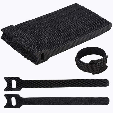 Nettbe 60 PCS 6 Inches Reusable Cable Ties, Adjustable Cord Straps Wire Organizer Cord Wrap and Hook Loop Cable Management