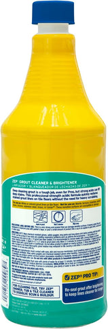 Zep Grout Cleaner and Brightener - 32 Ounce (1 Bottle) - ZU104632 - Deep Cleaning Formula Removes Old Stains From Grout