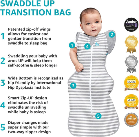 Love to Dream Swaddle Up Bamboo Baby Sleep Sack | 1.0 TOG, 5-8.5lbs, Blue
