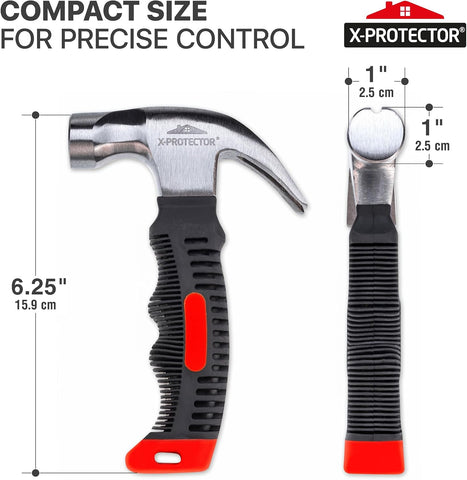 X-Protector Nail-On Furniture Pads Hammer - Small Magnetic Claw Hammer