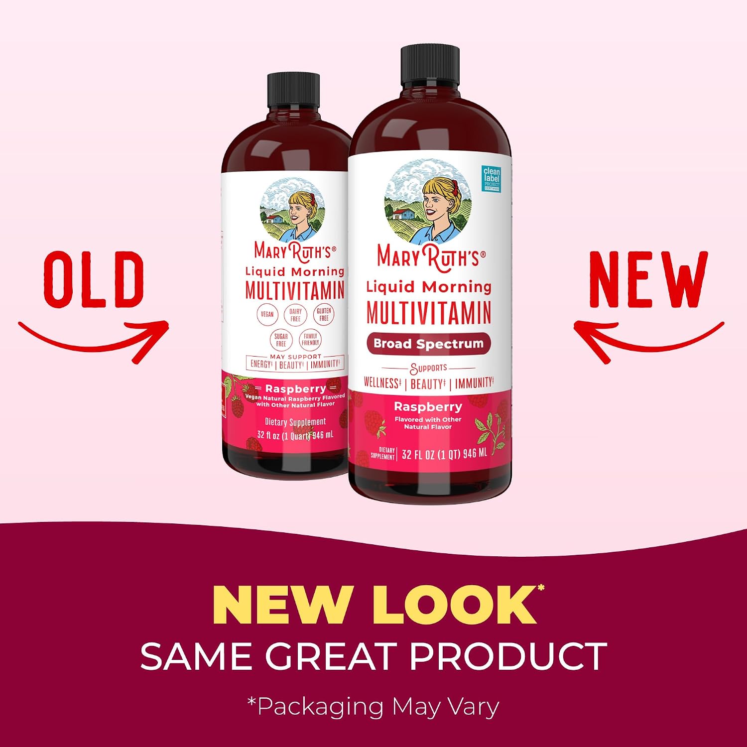 MARYRUTH'S Liquid Morning Multivitamin for Women, Men & Kids, 32 Servings