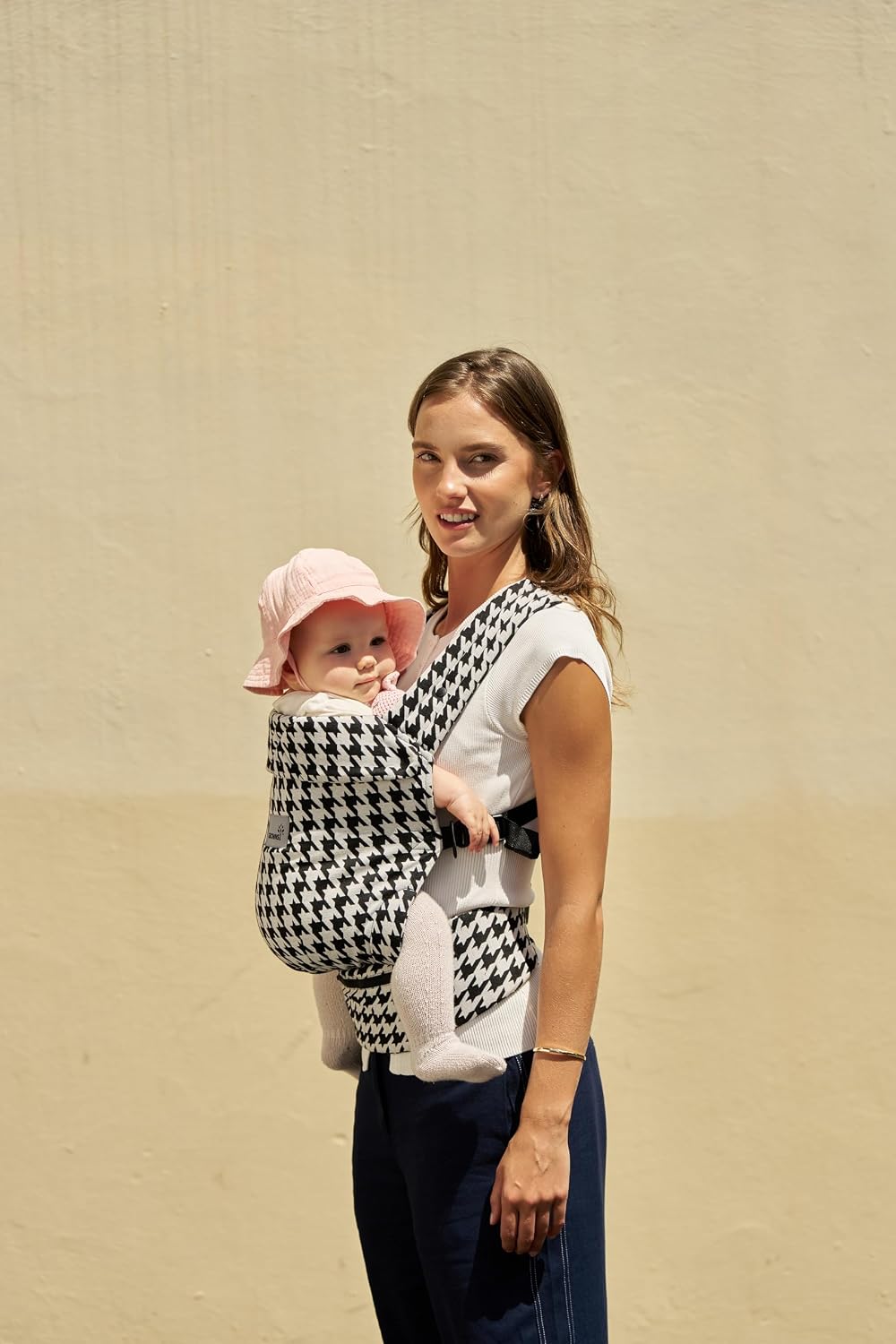 GROWNSY Baby Carrier Newborn to Toddler with Head Support, Houndstooth
