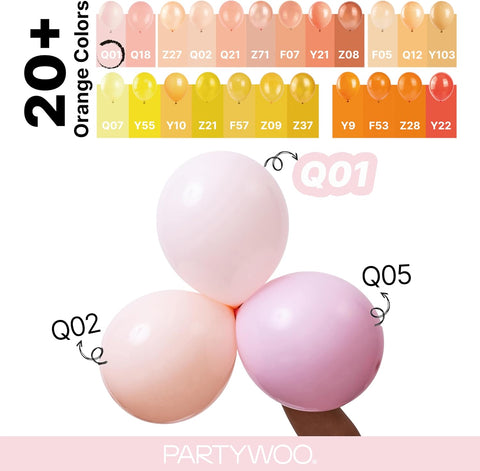 PartyWoo Pale Pink Balloons 85pcs Light Pastel Baby Pink Different Sizes