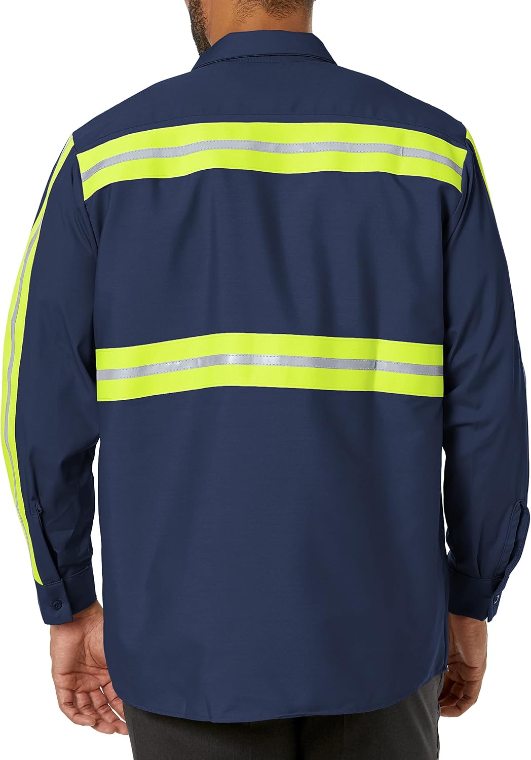 Red Kap mens Long Sleeve Enhanced Visibility Industrial Work Shirt