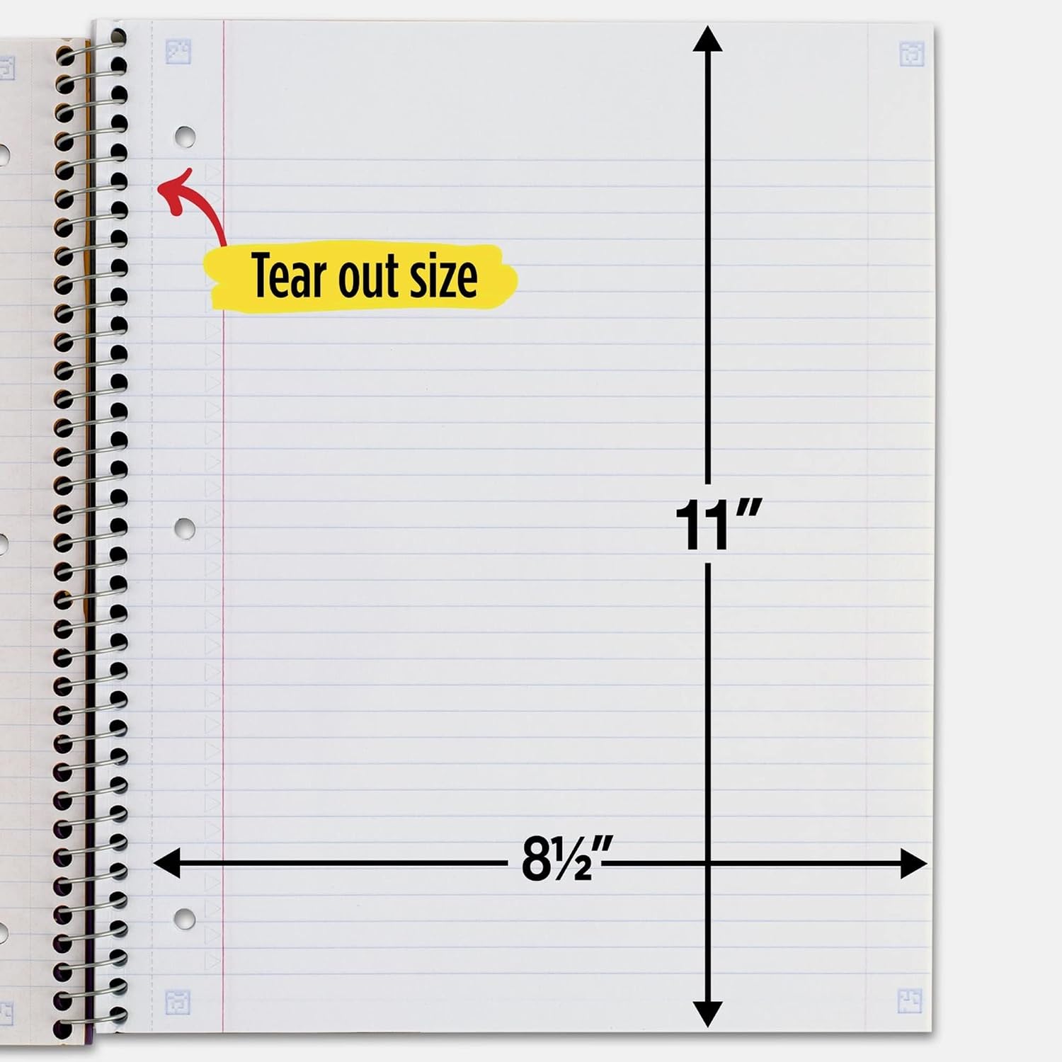Five Star Spiral Notebook + Study App, 3 Subject, College Ruled Paper, 8-1/2" x 11", 150 Sheets, Fights Ink Bleed, Water Resistant Cover, Amethyst Purple (38746)