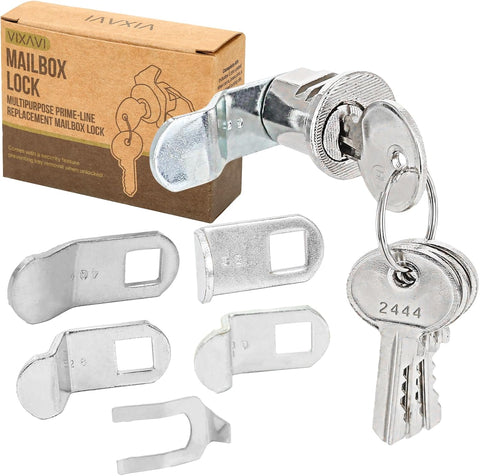 Mailbox Lock Replacement - Universal Mailbox Locks with 4 Keys - Easy to Install Mail Box Lock and Key Set - Durable and Secure Lock Replacement with 4 Keys for Almost Locking Mail Boxes