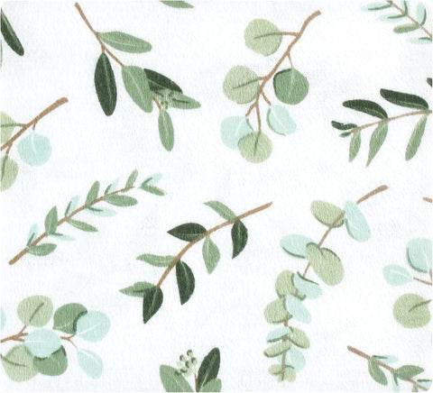 Hudson Baby Unisex Baby Cotton Poly Flannel Receiving Blankets, Eucalyptus, One Size