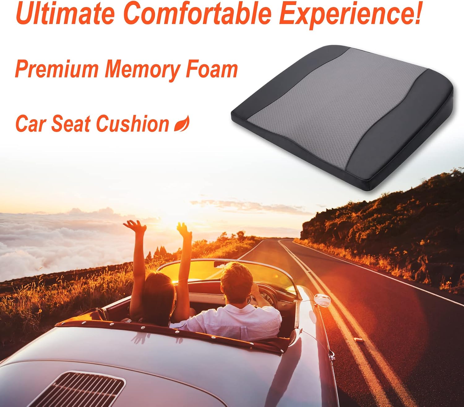 Lofty Aim Car Seat Cushion, Memory Foam Car Seat Cushions for Long Driving
