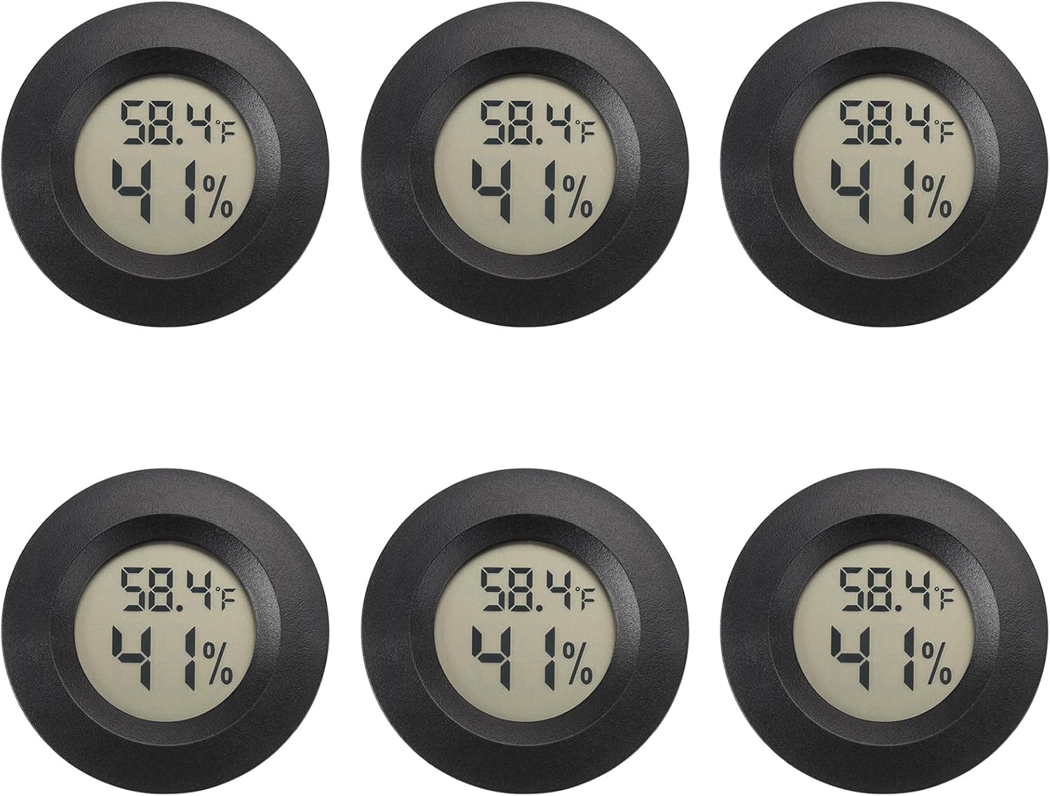 Serundo Auto Digital Hygrometer Thermometer Indoor/Outdoor Hygrometer 6PC